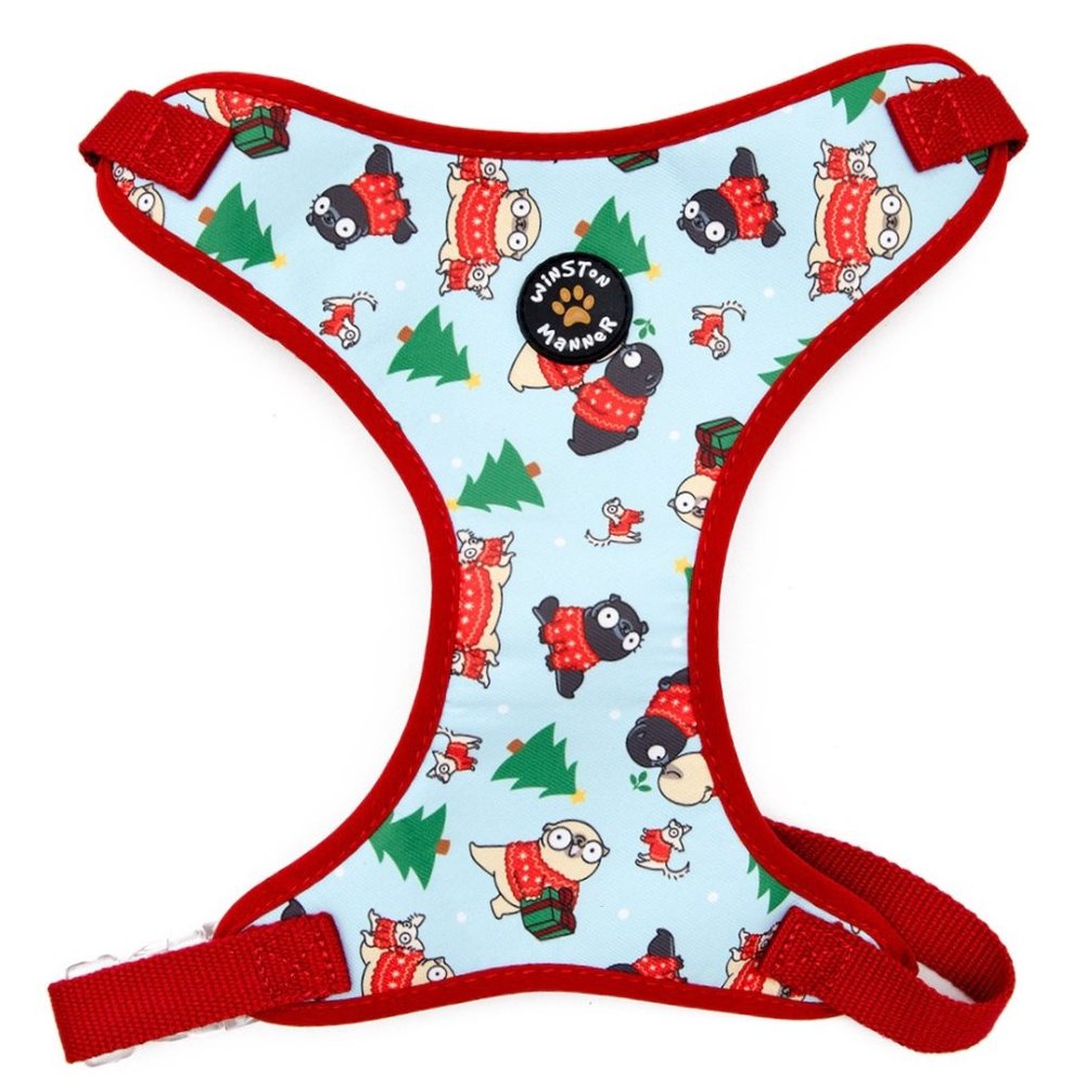 Winston Manner Designer Dog Harness in Christmas Mochi